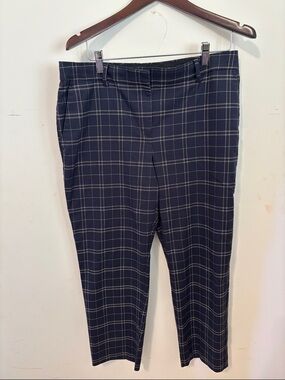 Ann Taylor Women’s Navy Plaid Dress Pants